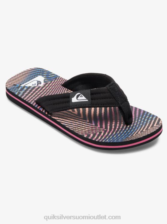 Quiksilver D6JJ1995 pojat musta/oranssi/harmaa 8-16 molokai layback sandaalit