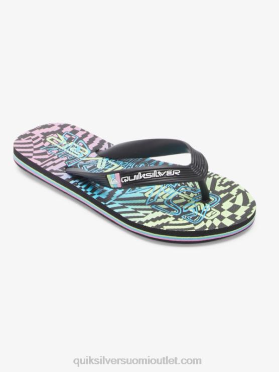 Quiksilver D6JJ2022 pojat musta/pinkki/sininen 8-16 molokai-varvastossua