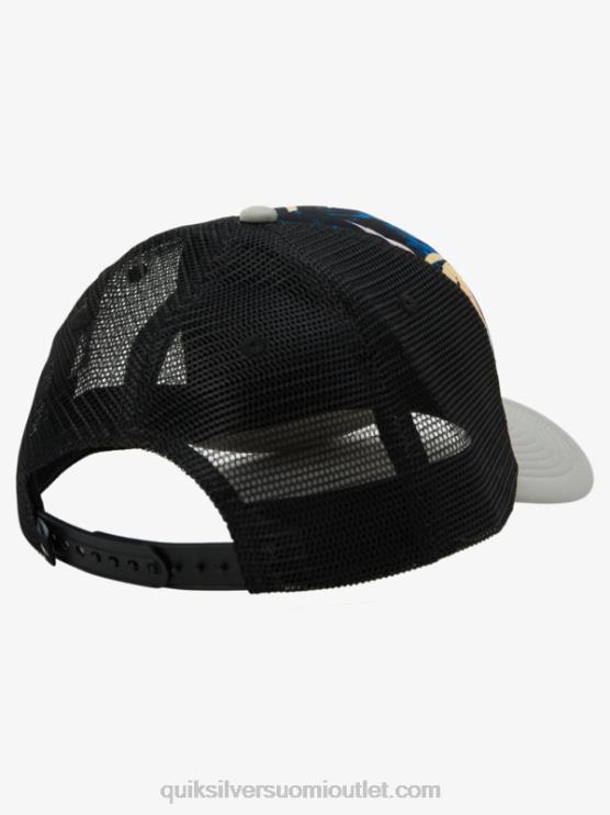 Quiksilver D6JJ1051 miehet musta revitty Buzzard coop kuorma-auton hattu