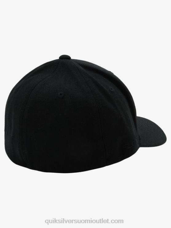 Quiksilver D6JJ1435 miehet musta valkoinen mountain and wave flexfit hattu