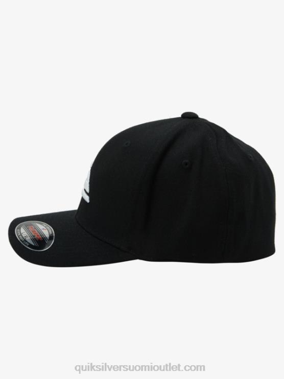 Quiksilver D6JJ1435 miehet musta valkoinen mountain and wave flexfit hattu
