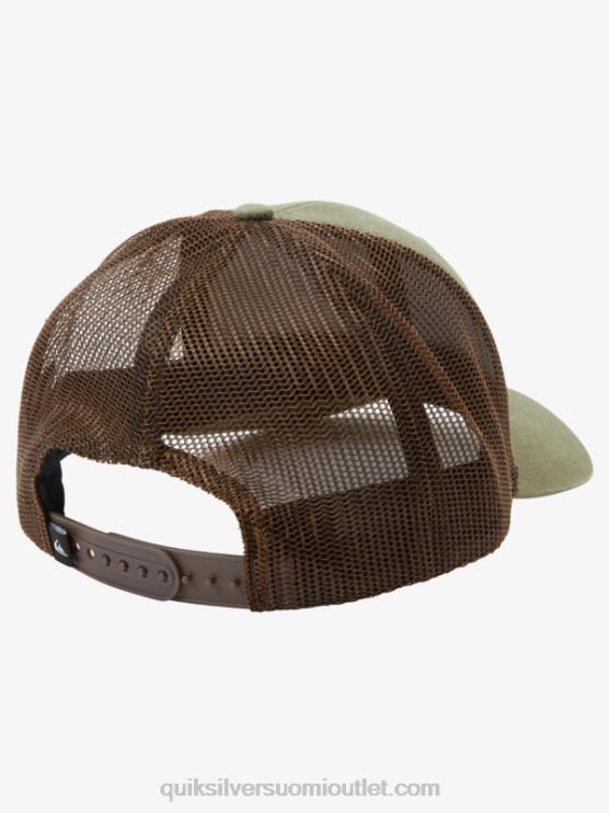 Quiksilver D6JJ660 miehet oliivin harmaa kuorma-auton hattu alas