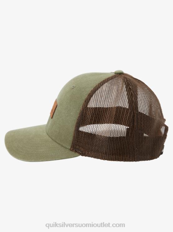 Quiksilver D6JJ660 miehet oliivin harmaa kuorma-auton hattu alas