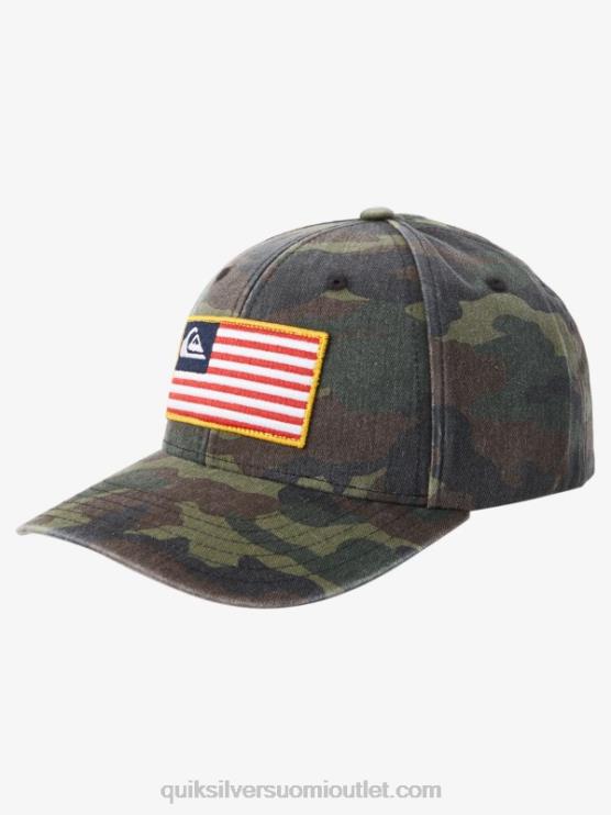 Quiksilver D6JJ796 miehet camo maadoitettu amerikkalainen snapback-hattu