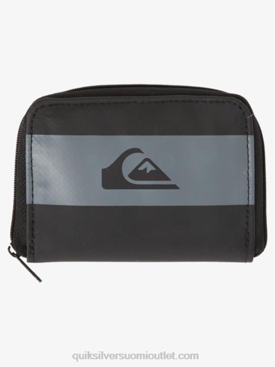 Quiksilver D6JJ1234 miehet musta turvaverkko vetoketjullinen lompakko