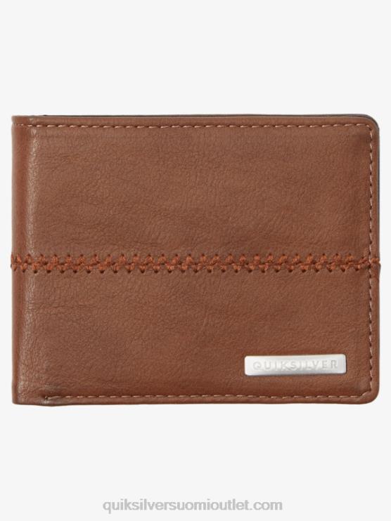 Quiksilver D6JJ907 miehet suklaanruskea ommeltu kolminkertainen lompakko