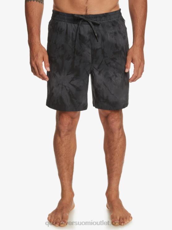 Quiksilver D6JJ101 miehet musta taxer print 18 amphibian boardshortsit