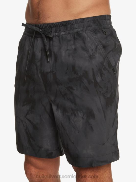 Quiksilver D6JJ101 miehet musta taxer print 18 amphibian boardshortsit