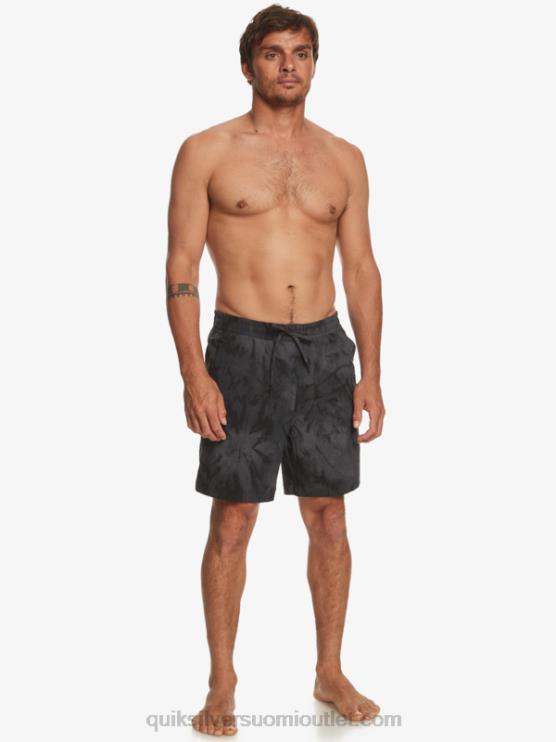 Quiksilver D6JJ101 miehet musta taxer print 18 amphibian boardshortsit