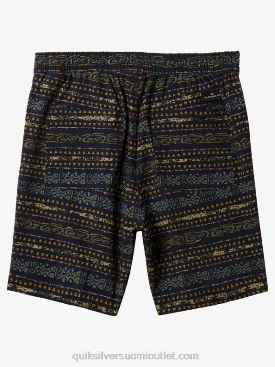Quiksilver D6JJ102 miehet musta taxer print 18 amphibian boardshortsit