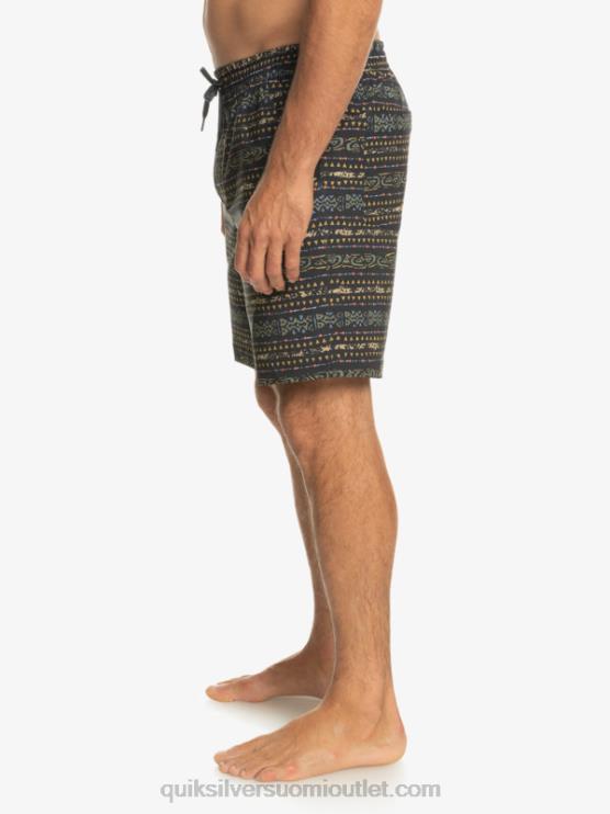 Quiksilver D6JJ102 miehet musta taxer print 18 amphibian boardshortsit