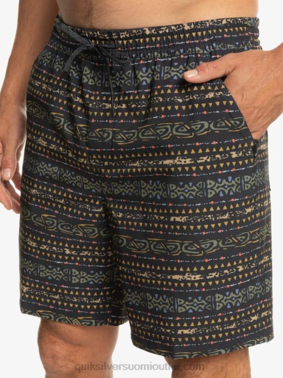 Quiksilver D6JJ102 miehet musta taxer print 18 amphibian boardshortsit