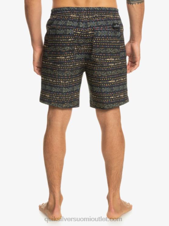 Quiksilver D6JJ102 miehet musta taxer print 18 amphibian boardshortsit