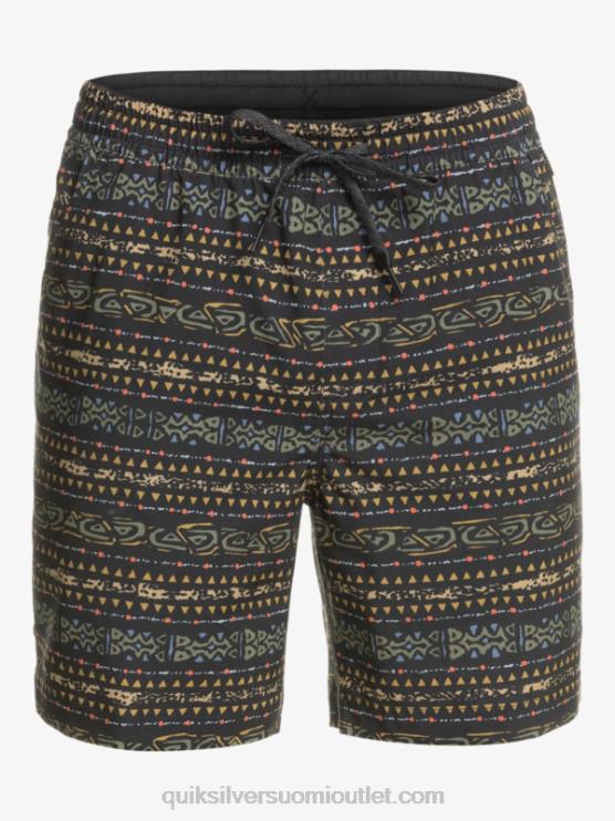 Quiksilver D6JJ102 miehet musta taxer print 18 amphibian boardshortsit