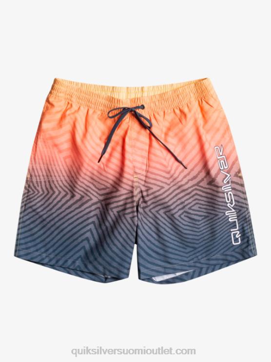 Quiksilver D6JJ1179 miehet keskiyön laivasto jokapäiväinen vääntynyt logo 17 volleya