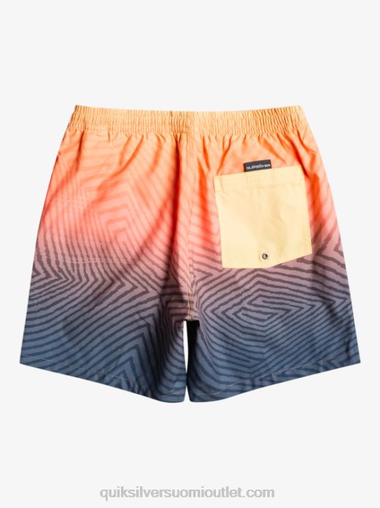 Quiksilver D6JJ1179 miehet keskiyön laivasto jokapäiväinen vääntynyt logo 17 volleya