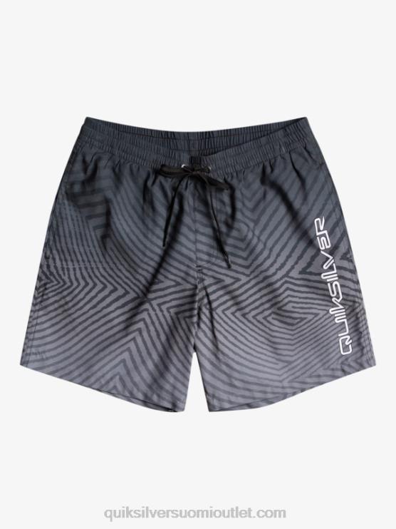 Quiksilver D6JJ1180 miehet musta jokapäiväinen vääntynyt logo 17 volleya
