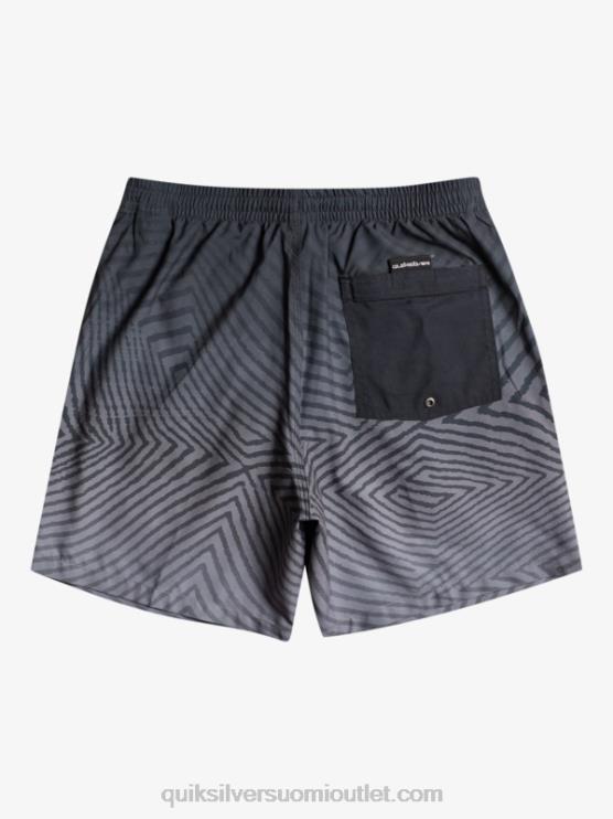 Quiksilver D6JJ1180 miehet musta jokapäiväinen vääntynyt logo 17 volleya
