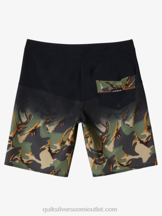 Quiksilver D6JJ131 miehet musta surfsilk panel 20 boardshortsit