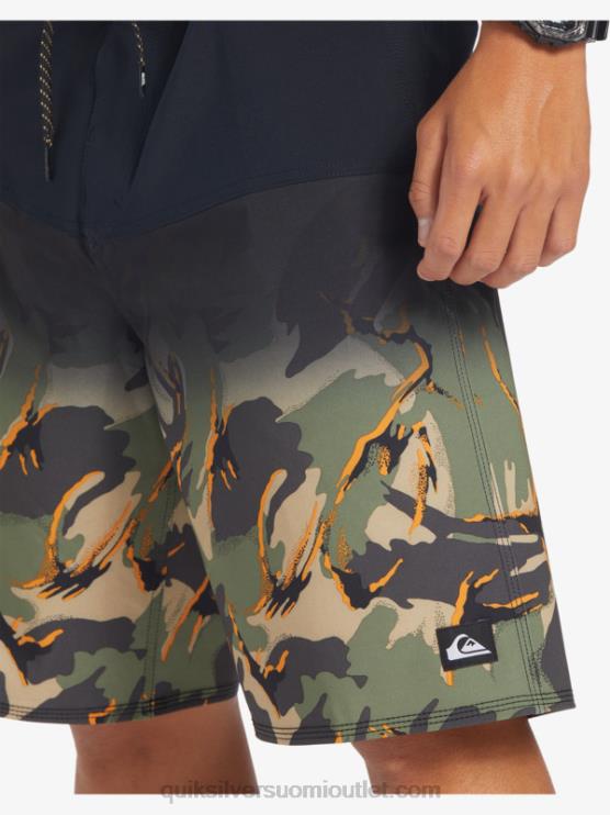 Quiksilver D6JJ131 miehet musta surfsilk panel 20 boardshortsit