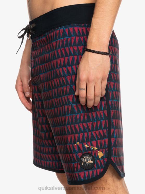 Quiksilver D6JJ1322 miehet rubiiniviini surfsilk hawaii scallop 19 boardshortsit