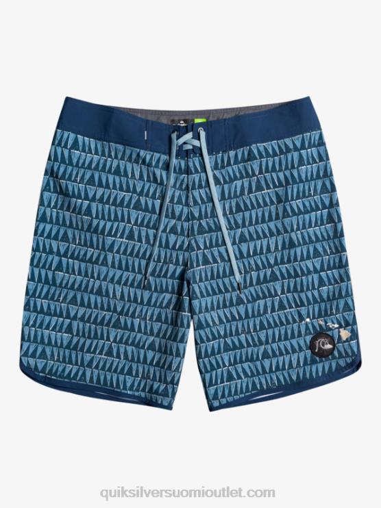 Quiksilver D6JJ1323 miehet maakunnan sininen surfsilk hawaii scallop 19 boardshortsit