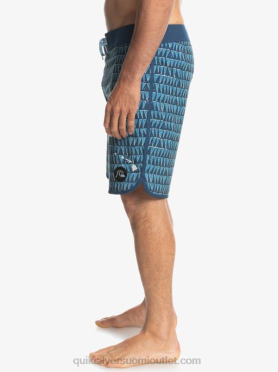 Quiksilver D6JJ1323 miehet maakunnan sininen surfsilk hawaii scallop 19 boardshortsit
