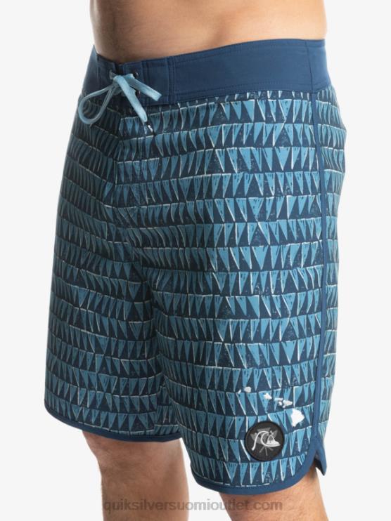 Quiksilver D6JJ1323 miehet maakunnan sininen surfsilk hawaii scallop 19 boardshortsit
