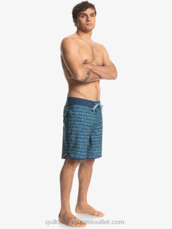 Quiksilver D6JJ1323 miehet maakunnan sininen surfsilk hawaii scallop 19 boardshortsit