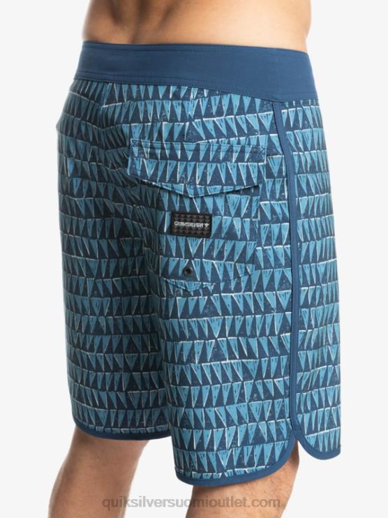 Quiksilver D6JJ1323 miehet maakunnan sininen surfsilk hawaii scallop 19 boardshortsit
