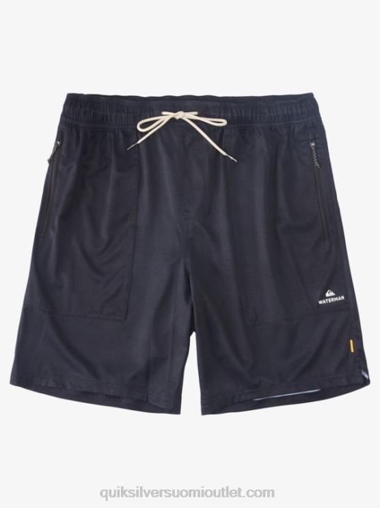 Quiksilver D6JJ1324 miehet musta Waterman Scout vetoketju amphibian 20 boardshortsit