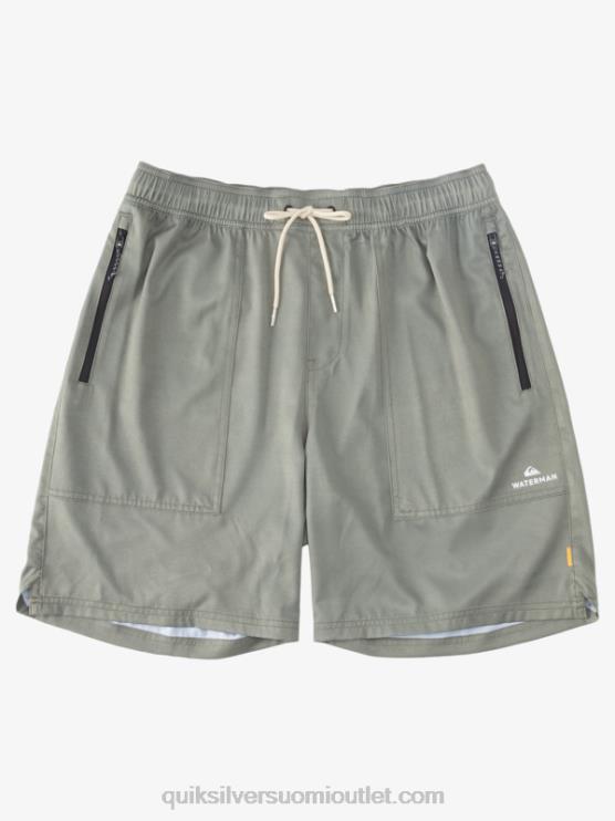 Quiksilver D6JJ1325 miehet pölyinen oliivi Waterman Scout vetoketju amphibian 20 boardshortsit