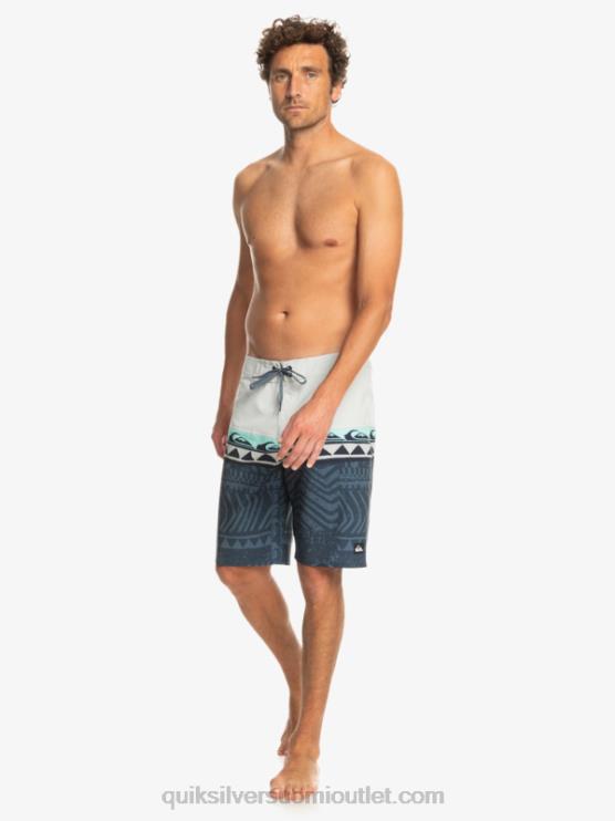 Quiksilver D6JJ135 miehet harmaa violetti surfsilk panel 20 boardshortsit