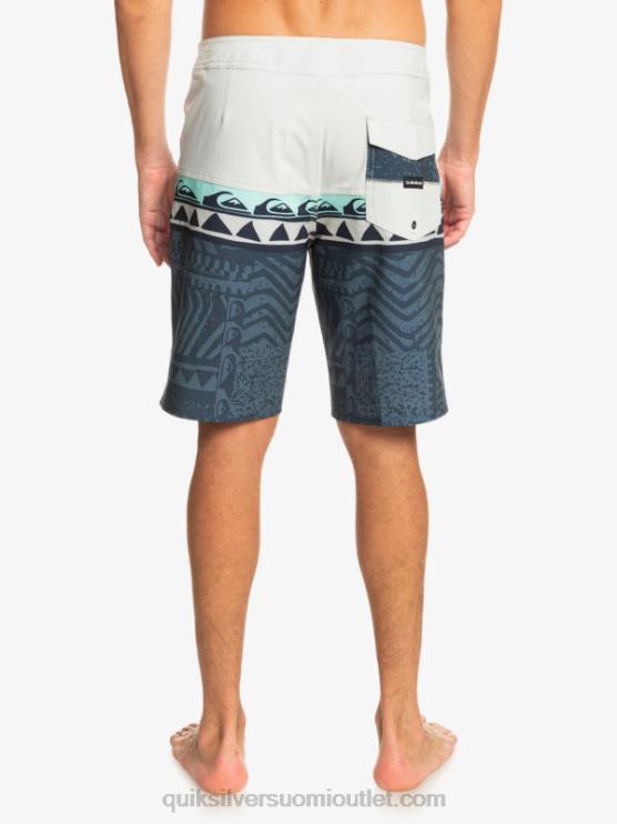 Quiksilver D6JJ135 miehet harmaa violetti surfsilk panel 20 boardshortsit