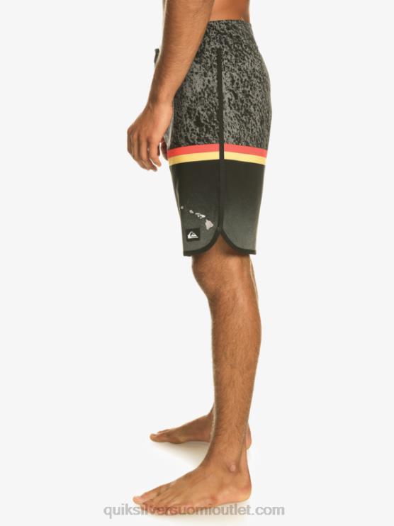 Quiksilver D6JJ1395 miehet musta Surfsilk Division scallop 19 boardshortsit