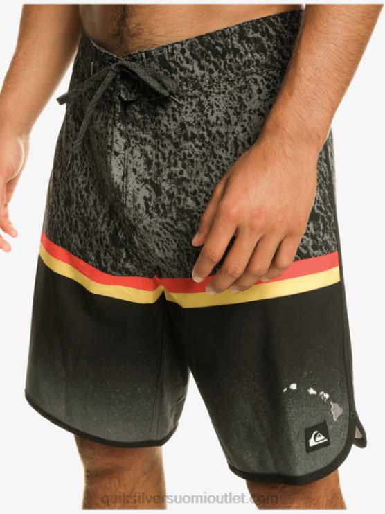 Quiksilver D6JJ1395 miehet musta Surfsilk Division scallop 19 boardshortsit