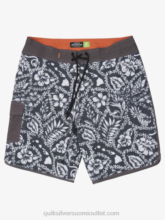 Quiksilver D6JJ1417 miehet musta saapumislei vesimies saapuminen lei 20 kampasimpukka shortsit