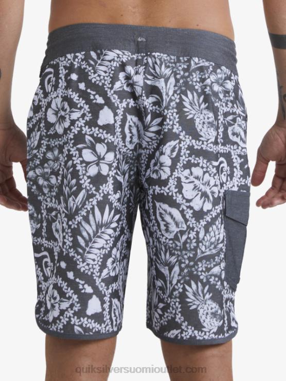 Quiksilver D6JJ1417 miehet musta saapumislei vesimies saapuminen lei 20 kampasimpukka shortsit