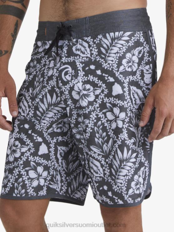 Quiksilver D6JJ1417 miehet musta saapumislei vesimies saapuminen lei 20 kampasimpukka shortsit