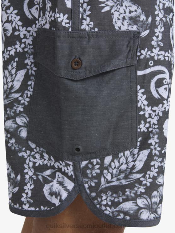Quiksilver D6JJ1417 miehet musta saapumislei vesimies saapuminen lei 20 kampasimpukka shortsit
