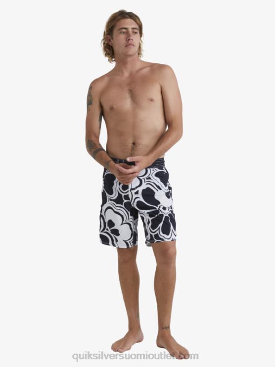 Quiksilver D6JJ1436 miehet musta takaisku waterman-painatusprintti 19 boardshortsia