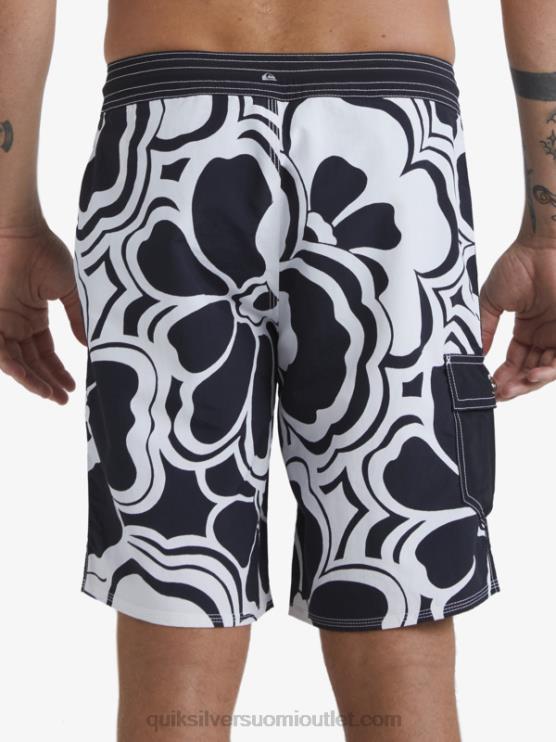 Quiksilver D6JJ1436 miehet musta takaisku waterman-painatusprintti 19 boardshortsia