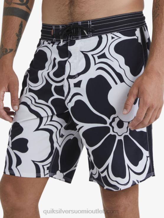 Quiksilver D6JJ1436 miehet musta takaisku waterman-painatusprintti 19 boardshortsia