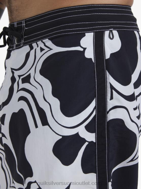 Quiksilver D6JJ1436 miehet musta takaisku waterman-painatusprintti 19 boardshortsia