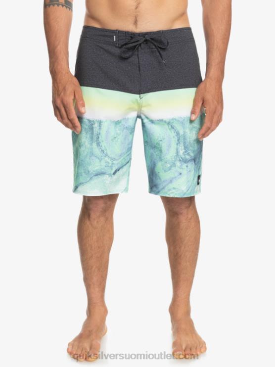 Quiksilver D6JJ1451 miehet vihreää tuhkaa surfsilk panel 20 boardshortsit