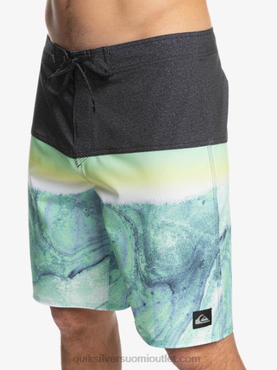 Quiksilver D6JJ1451 miehet vihreää tuhkaa surfsilk panel 20 boardshortsit