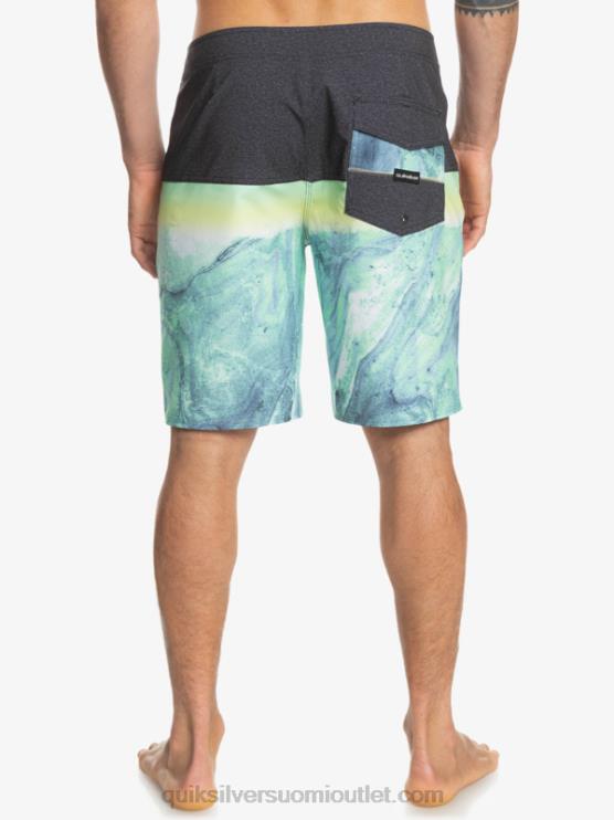 Quiksilver D6JJ1451 miehet vihreää tuhkaa surfsilk panel 20 boardshortsit