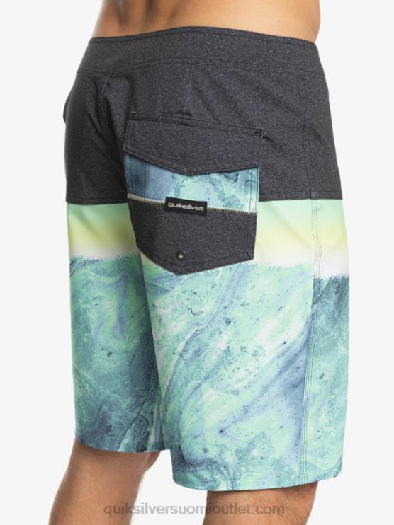 Quiksilver D6JJ1451 miehet vihreää tuhkaa surfsilk panel 20 boardshortsit