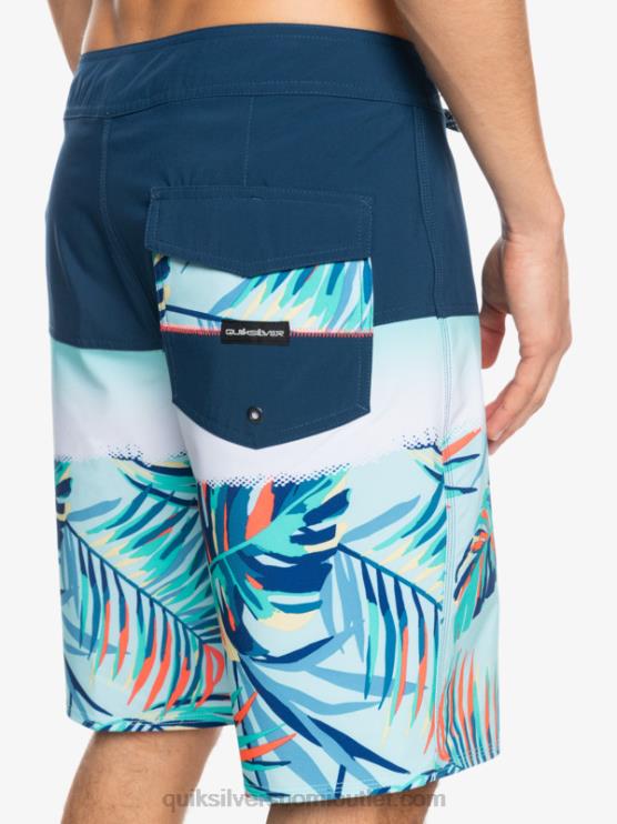 Quiksilver D6JJ1456 miehet merkki sininen surfsilk panel 20 boardshortsit