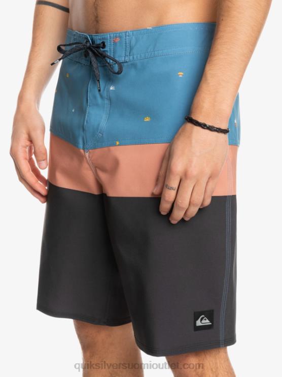 Quiksilver D6JJ1458 miehet maakunnan sininen surfsilk panel 20 boardshortsit